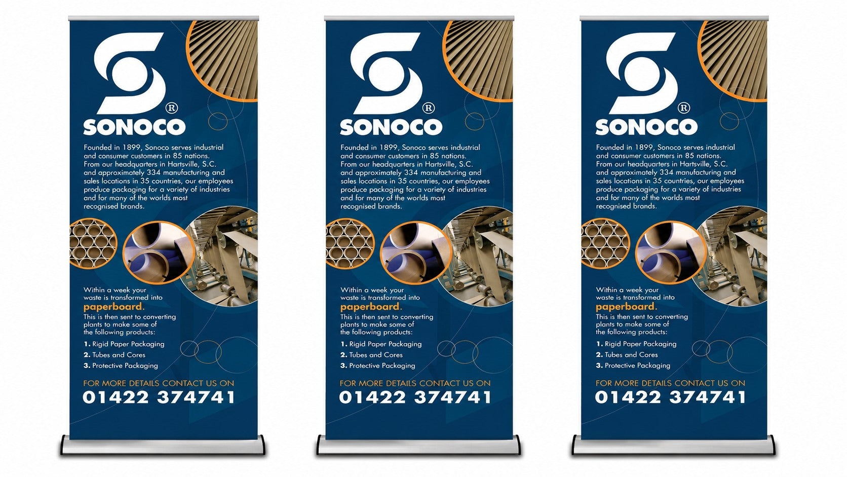 Sonoco Pull Up Banners Designed and Produced by Display Direct