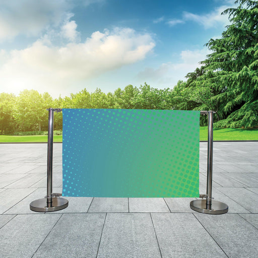 Elevate your outdoor display with our Chrome Cafe Barrier