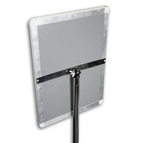 Freestanding Telescopic Snap Frames.