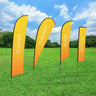 Full Fibre Promotional Flag - Available in 5 Sizes, 4 Shapes & 2 Styles