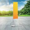 Telescopic Rectangular Flag, Pole & Base - Available Single or Double Sided in 2 Sizes